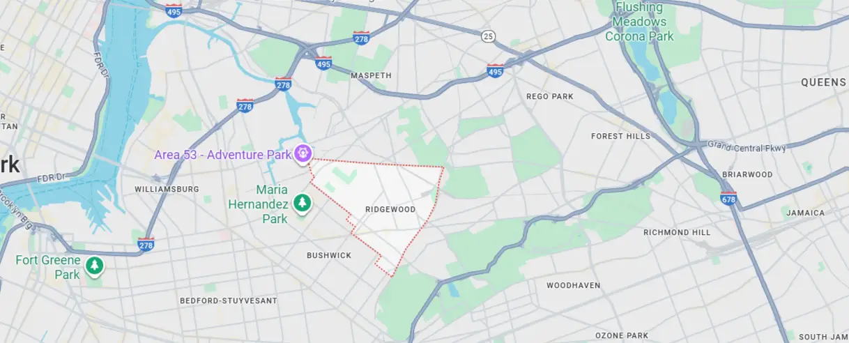 Areas We Serve in Ridgewood