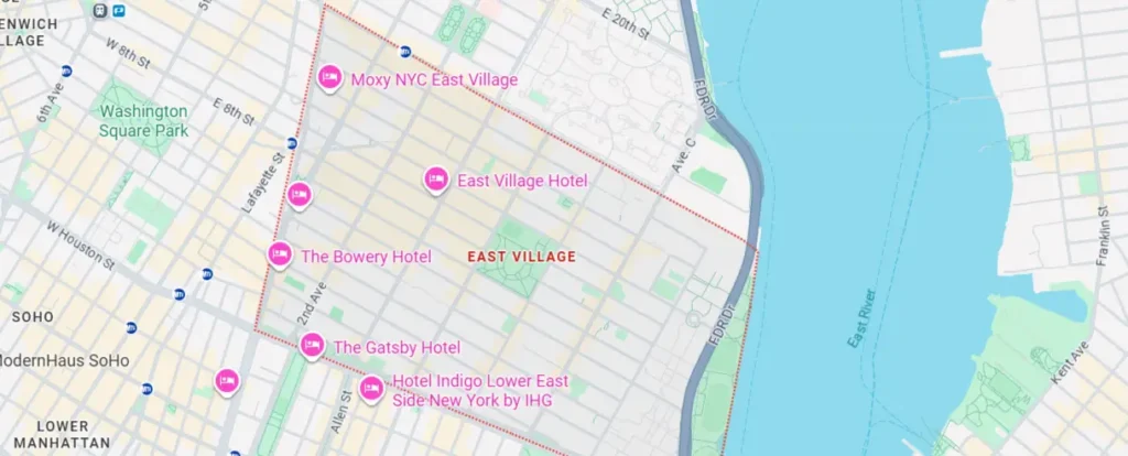 Areas We Serve in East Village