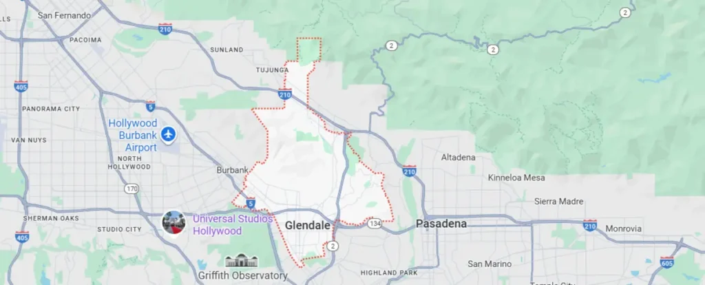 Areas We Serve in Glendale