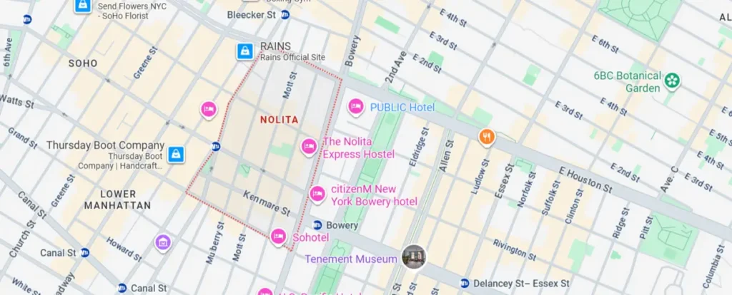 Areas We Serve in Nolita