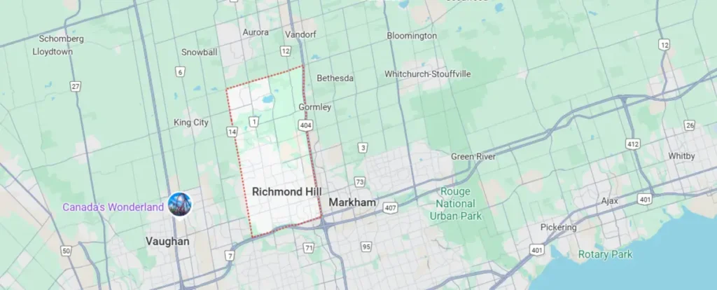 Areas We Serve in Richmond Hill