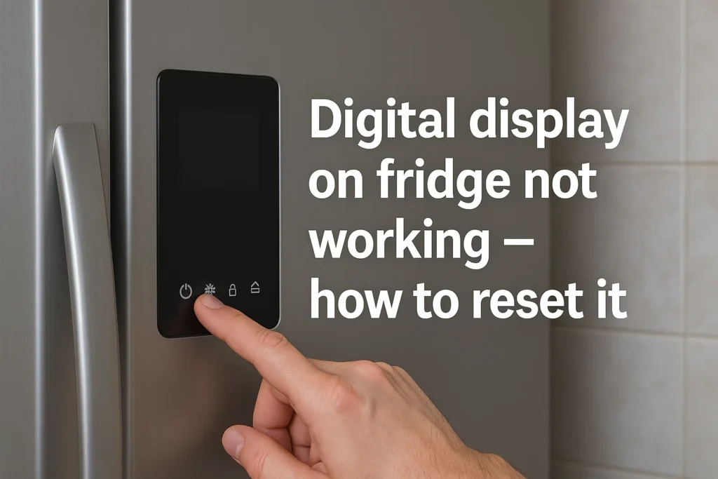 Digital display on fridge not working how to reset it