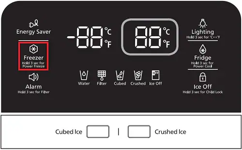 Digital display on fridge not working