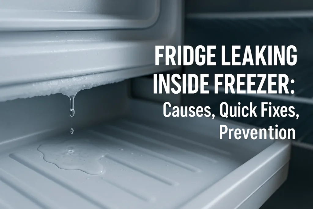 Fridge leaking inside freezer causes quick fixes prevention