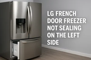 LG French door freezer not sealing on the left side