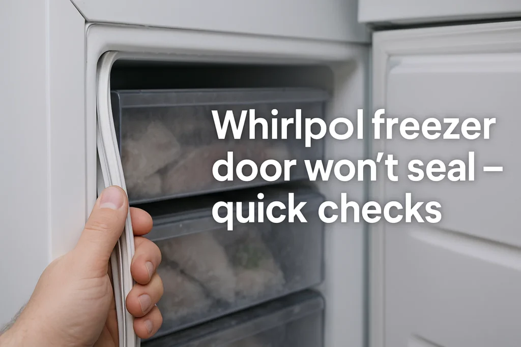 Whirlpool freezer door won’t seal properly