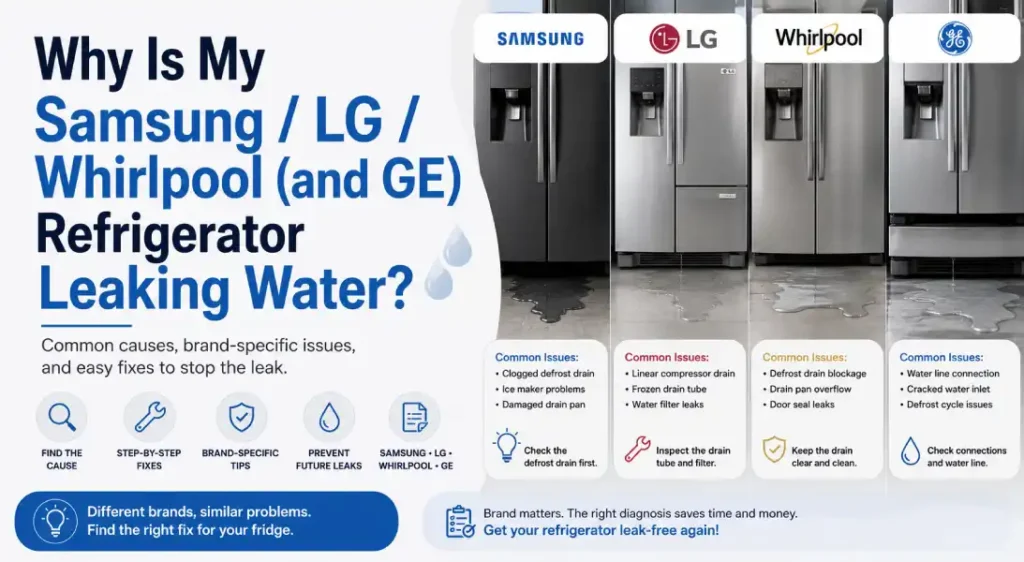 Why Is My Samsung LG Whirlpool (and GE) Refrigerator Leaking Water