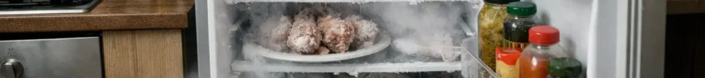 fridge freezing food