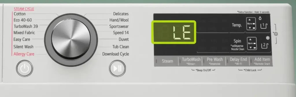 LE Error in LG Washing Machine
