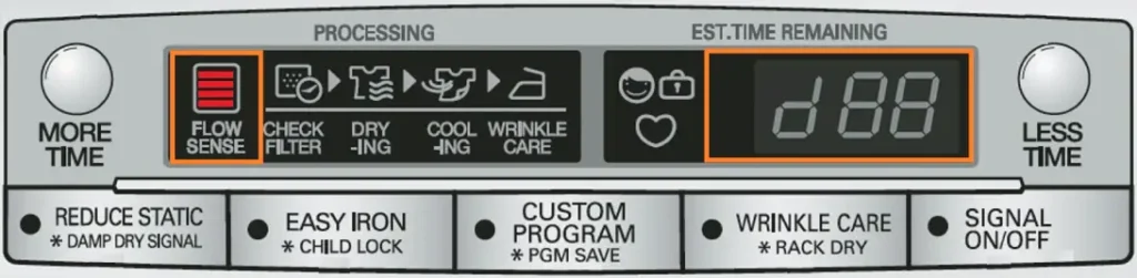 lg dryer flow sense