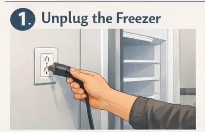 Turn Off and Unplug the Freezer