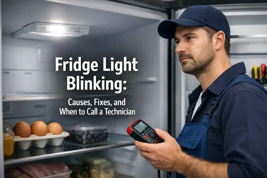 fridge light blinking