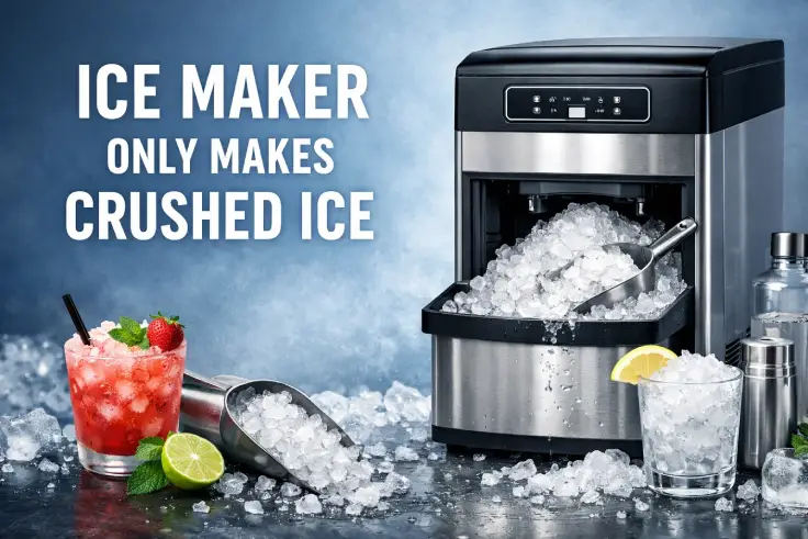 ice maker only makes crushed ice