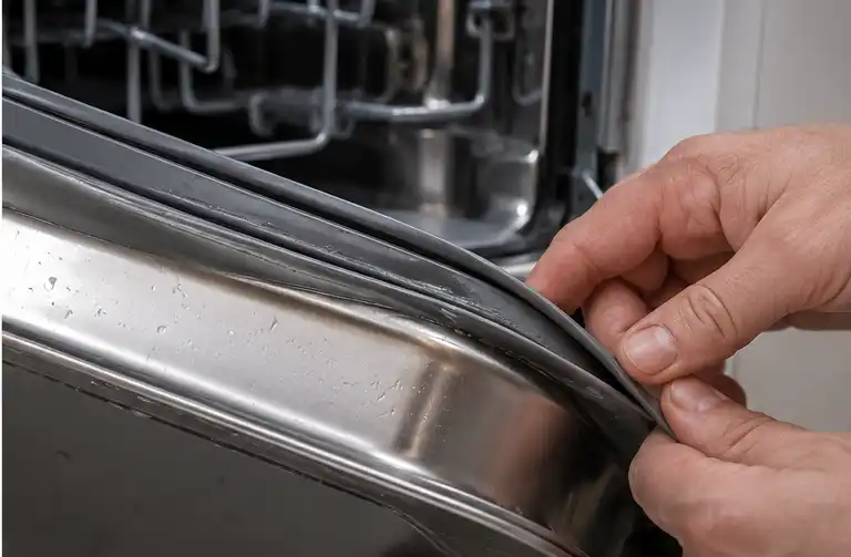 Dishwasher door gasket leaking water
