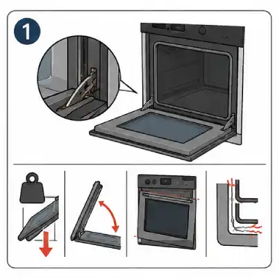 Worn Oven Door Hinges
